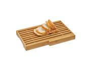 Furinno DaPur Bamboo Bread Board with Crumb Catcher and Knife Block FK8654