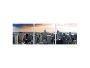 Furinno SENIC Empire State City View 3 Panel Canvas on Wood Frame 60 x 20 Inches