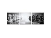 Furinno SENIK Chess 3 Panel MDF Framed Photography Triptych Print 72 x 24 Inches