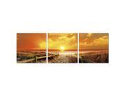 Furinno SENIC Sunrise Meadow 3 Panel Canvas on Wood Frame 60 x 20 Inches