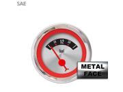 Fuel level Gauge American Retro Rodder Red Ring Red Classic Needles Chrome Trim Rings Style Kit DIY Install