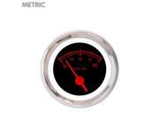 Volt Gauge Metric Competition Red Text Black Red Vintage Needles Chrome Trim Rings Style Kit Installed
