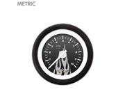 Tachometer Gauge w emblem Carbon Fiber Gray Flame White Modern Needles Black Trim Rings Style Kit DIY Install
