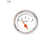 Volt Gauge SAE DECO XT White Orange Vintage Needles Chrome Trim Rings Style Kit Installed