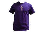 AutoLoc Medium Purple Short Sleeve Pinstripe T Shirt STYLE 1