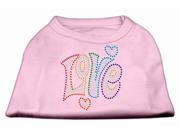 Technicolor Love Rhinestone Pet Shirt Light Pink Lg (14) Technicolor Love Rhinestone Pet Shirt Light Pink Lg (14)