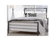 UPC 094325000074 product image for Kenton Metal Bed with Horizontal Bar DesignChrome and Black Nickel FinishQueen | upcitemdb.com