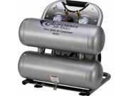 California Air Tools CAT-4610S Ultra Quiet & Oil-Free 1.0 hp 4.6 gallon Steel Twin Tank Electric Portable Air Compressor, Silver