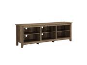 Walker Edison 70" Wood Media TV Stand Storage Console - Rustic Oak