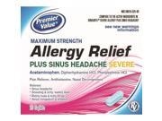 Premier Value Severe Allergy Sinus Headache 20ct