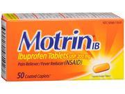 Motrin Ibuprofen USP 200mg 50 Coated Caplets