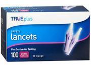 TruePlus Safety Lancets 28 Gauge 100 ct