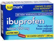 Sunmark Ibuprofen 200 mg Coated Caplets 50 ct