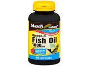 Mason Natural Omega 3 Fish Oil 1000 mg 60 Softgels