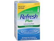 Refresh Plus Lubricant Eye Drops Single Use Containers Sensitive 50 ct