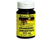 Nature s Blend Cranberry Concentrate 500 mg Soft Gels 60 ct