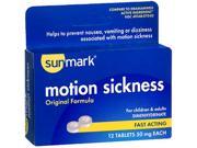 Sunmark Motion Sickness Tablets Original Formula 12 ct