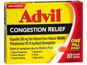 Advil Congestion Relief Non Drowsy 10 Coated Tablets