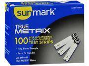 Sunmark True Metrix Self Monitoring Blood Glucose Test Strips 100 strips