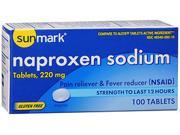 Sunmark Pain Reliever Fever Reducer 220mg Naproxen Sodium 12 Hour Tablets 100 Tablets