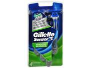 Gillette Sensor 3 Disposable Razors Sensitive 4 ct