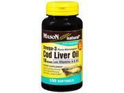 Mason Natural Omega 3 Cod Liver Oil Softgels 100 ct