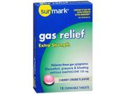 Sunmark Gas Relief Chewable Tablets Extra Strength Cherry Creme Flavor 18 Tablets