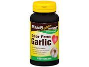 Mason Natural Odor Free Garlic Tablets 100ct