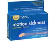 Sunmark Motion Sickness Tablets Less Drowsy Formula 8 ct