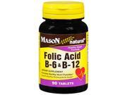 Mason Natural Folic Acid B 6 B 12 90 Tablets