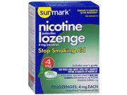Sunmark Nicotine Polacrilex Lozenge 4 mg Mint 72 ct