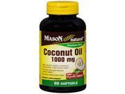 Mason Natural Organic Coconut Oil 1000 mg Softgels 60 ct