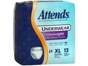 Attends Underwear Overnight Extra Large 4 pks of 12