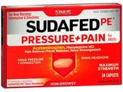 Sudafed Pressure and Pain Caplets for Adults 24 Count