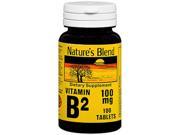 Nature s Blend Vitamin B2 100 mg 100 Tablets