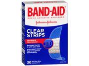 Band Aid Clear Strips Bandages 30 ct