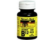 Nature s Blend Vitamin B12 100 mcg Tablets 100 ct