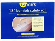 Sunmark Bathtub Safety Rail 18 Inch White 1 ea.