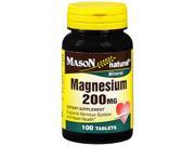 Mason Natural Magnesium 200 mg 100 Tablets