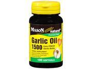 Mason Vitamins Natural Garlic Oil 1500 Softgels 100ct