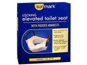 Sunmark Elevated Toilet Seat Locking With Padded Armrests 1 ea.