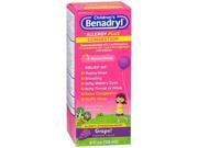 Benadryl Children s Allergy plus Congestion Liquid Grape Flavored 4 oz