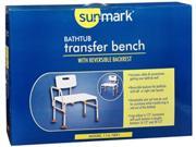 Sunmark Bathtub Transfer Bench With Reversible Backrest 1 ea.