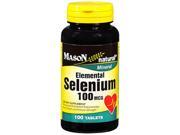 Mason Natural Elemental Selenium 100 mcg 100 Tablets