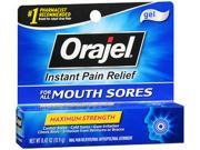 Orajel Oral Pain Reliever Gel for Mouth Sores Maximum Strength 0.42 oz
