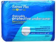 Sunmark Entrust Plus Disposable Protective Underwear Extra Absorbency Large 4 pks of 18ct