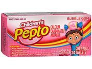Children s Pepto Chewable Tablets Bubble Gum Flavor 24 Tablets