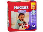 Huggies Little Movers Diapers Size 4 22 37 lb 4 Packs of 24