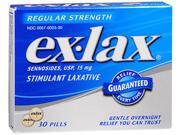 Ex Lax Laxative Pills Regular Strength 30 ct