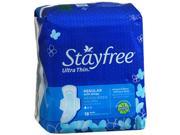 Stayfree Ultra Thin Regular Pads With Wings 18 ct cs of 12